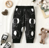 Elephant Printed Trouser ( Black )