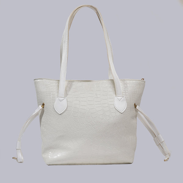 Croco Kraft | Shoulder | White