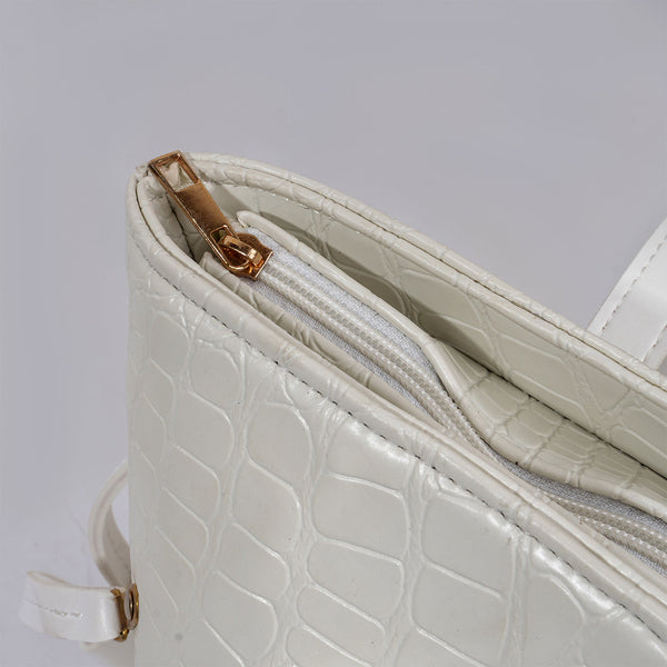 Croco Kraft | Shoulder | White