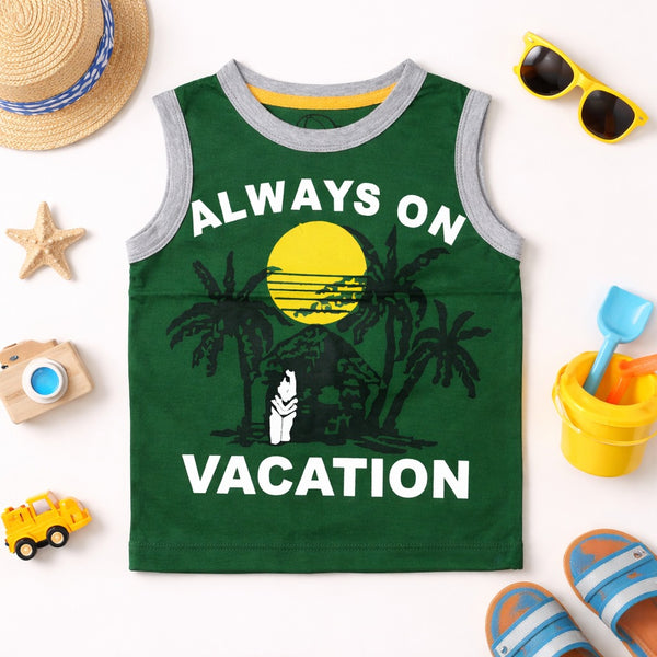 Always On Vacation Letter Tank Top
