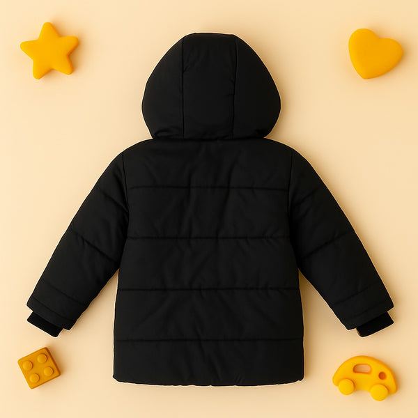 Arctic Explorer Detachable-Hood Puffer (Black)