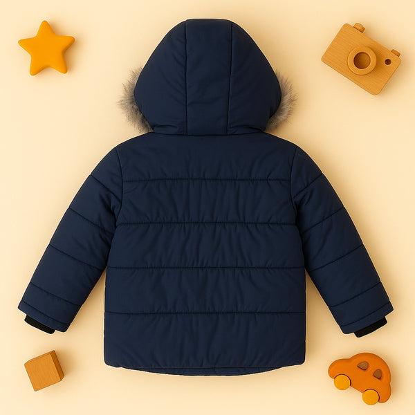 Arctic Explorer Detachable-Hood Puffer (N Blue)