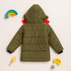 Arctic Explorer Detachable-Hood Puffer (Olive)