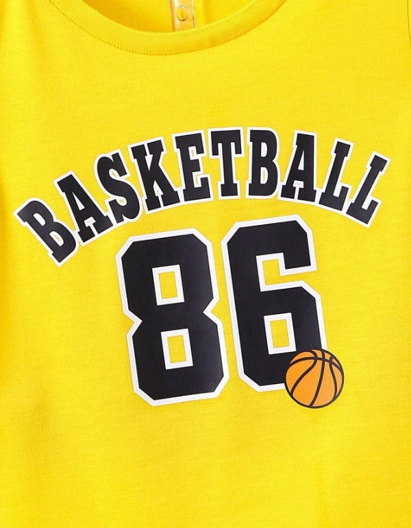 Basket Ball 86 Letter Raglan Set