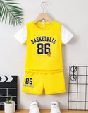 Basket Ball 86 Letter Raglan Set