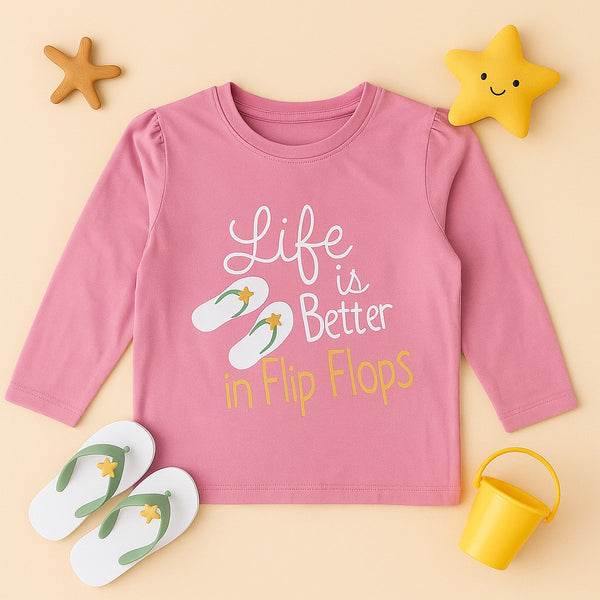 Better In Flip Flops Letter Tee FS