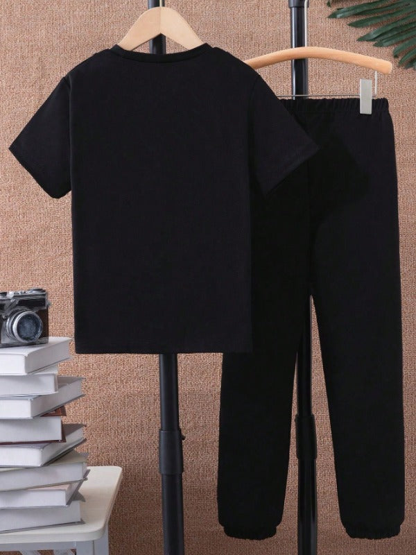 Black Piping Tracksuit (Summer)