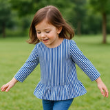 Blue Breeze Peplum Top