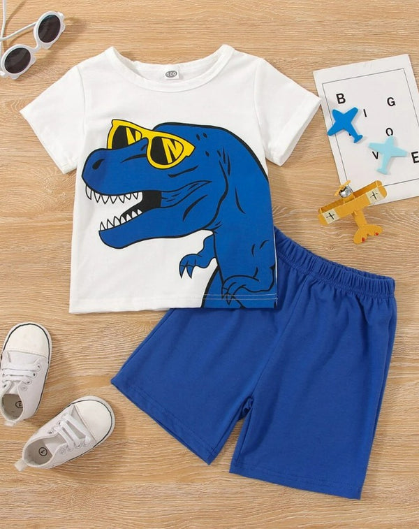 Blue White Dino Set