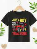 Boy Loves Tractors Graphic Tee