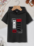 Bronx Boy Letter Hooded Tee