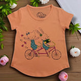 Bunnies On Bicycle Graphic Tee