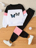 Butterflies Graphic Stripes Tracksuit