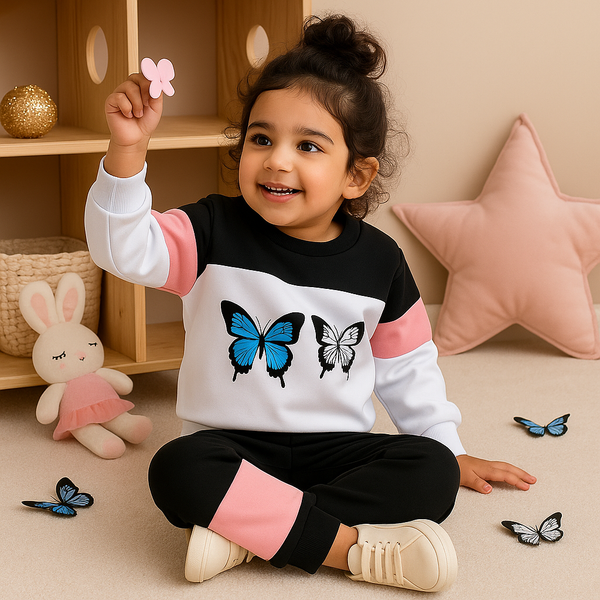 Butterflies Graphic Stripes Tracksuit