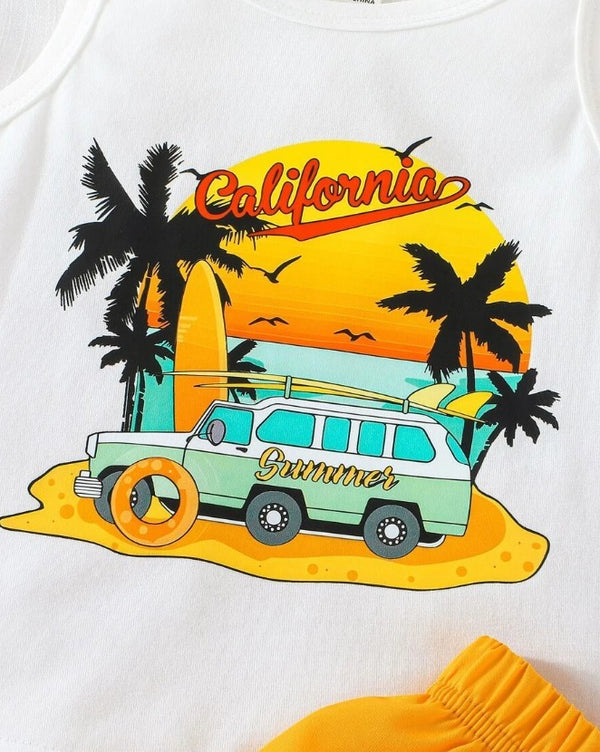 California Summer Graphic Tank Set