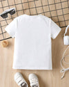 Colorful Football Graphic Tee White