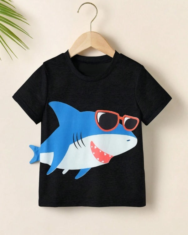 Cool Blue Shark Graphic Tee