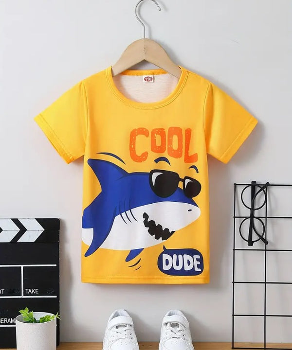 Cool Dude Blue Shark Graphic Tee