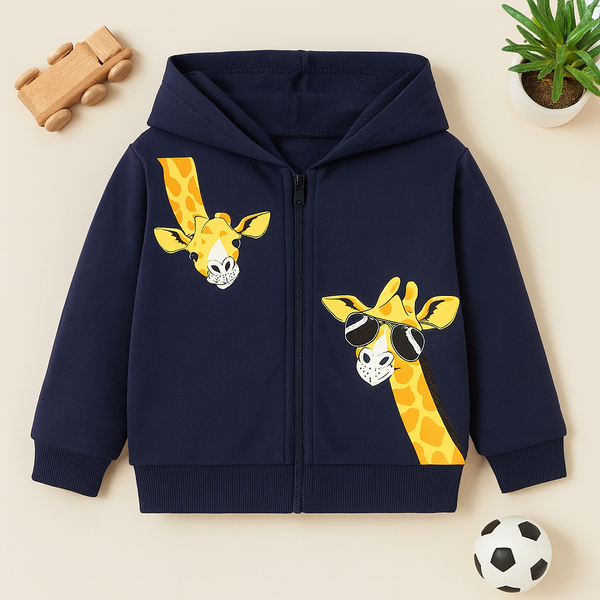 Cool Giraffe Zipper Hoodie