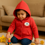 Cozy Bloom Fleece Hoodie Coat (Pink)