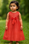 Crimson Sparkle Bow Frock