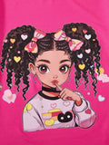 Curly Hairs Girl Graphic Tee