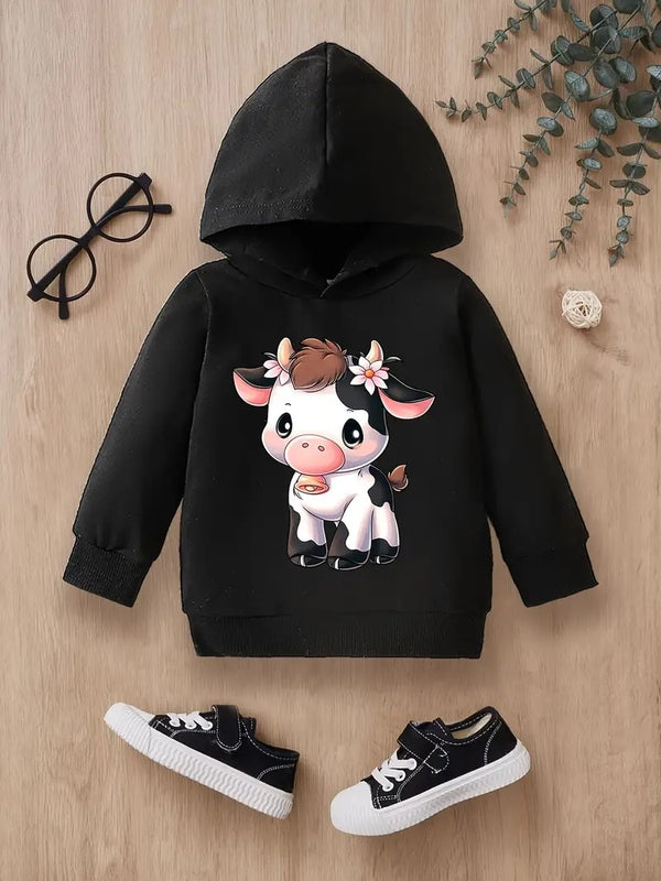 Cute Cow Graphic Hoodie INF