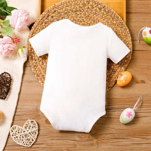 Cute Pink Heart Bunny Romper