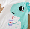 Cute Sea Green Dino Romper