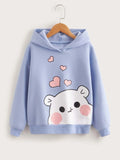 Cute Sky Blue Bear Hood