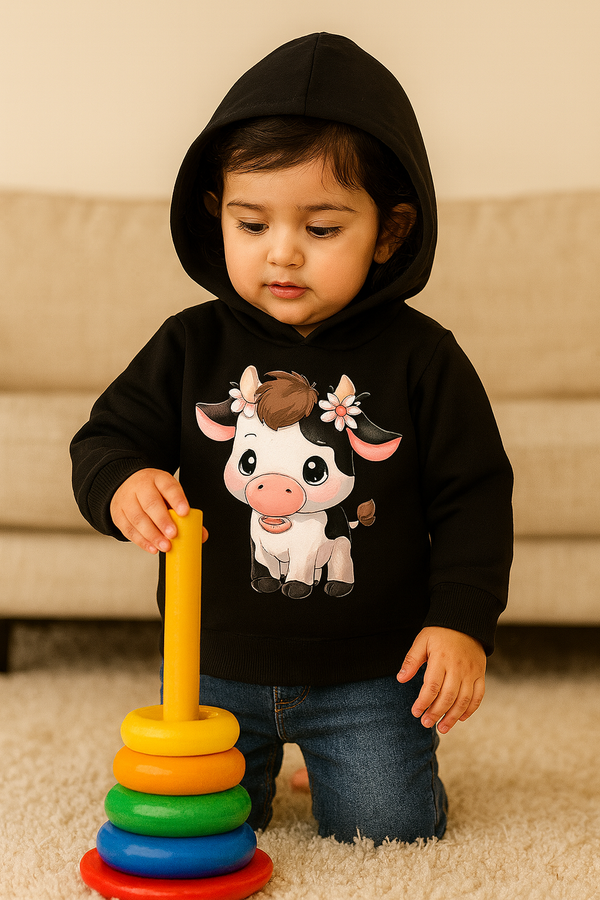 Cute Cow Graphic Hoodie INF