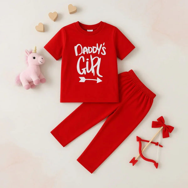Daddys Girl Tracksuit Red