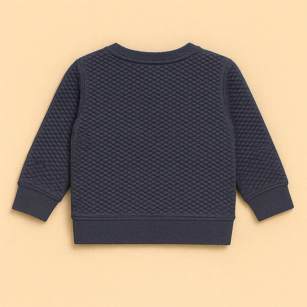 Diamond Knit Sweatshirt (Charcoal)
