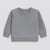 Grey quilted knit sweatshirt with long sleeves and ribbed cuffs for kids
