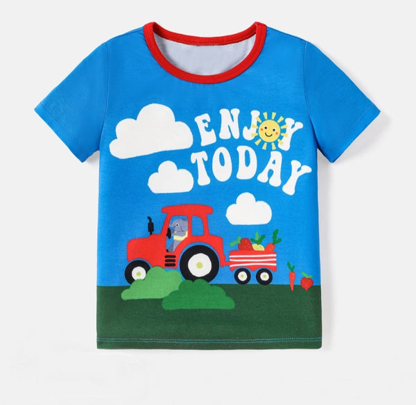 Enjoy Today Graphic Tee (Blue)