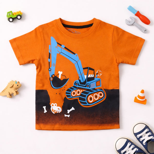 Excavator Digging Dino Graphic Tee