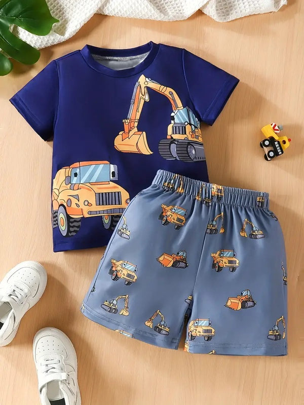 Excavator Truck Printed Set