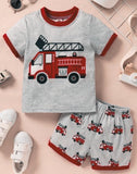 Fire Truck Printed Graphic Set (Grey)