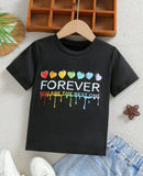 Forever Colourful Hearts Graphic Tee