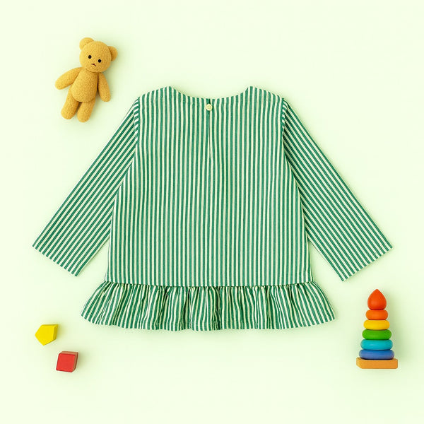 Green Breeze Peplum Top