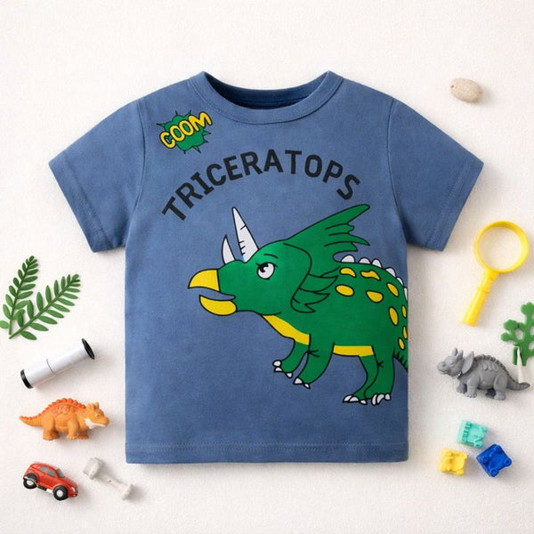 Green Triceratops Graphic Tee