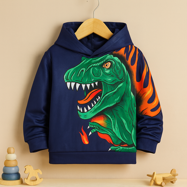 Green Dino Flames Hood
