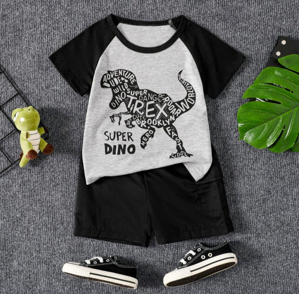 Super Dino Graphic Set Grey