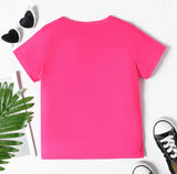 Smile Graphic Tee Pink