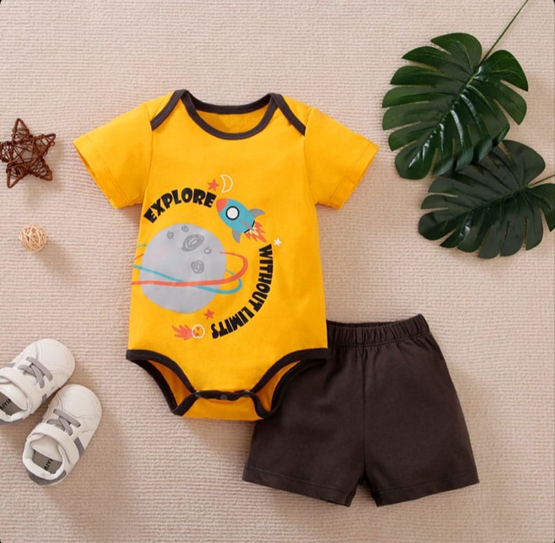 Explore Without Limits Romper Set (Yellow)