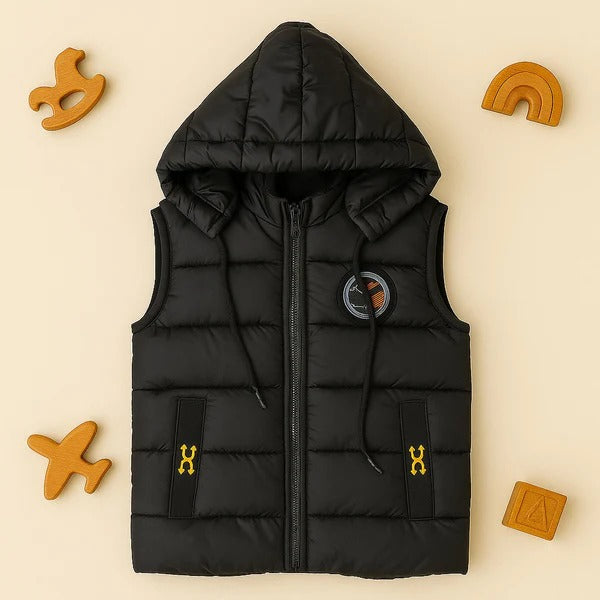 Premium Sleeveless Puffer Jacket (Black)