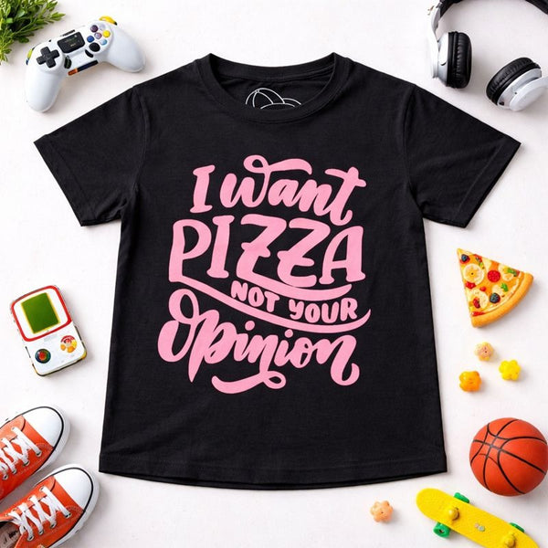 I Want Pizza Letter Tee