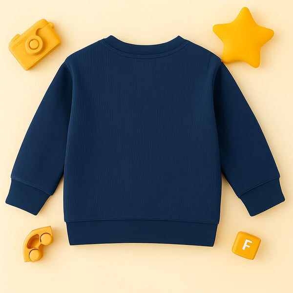 Knitted Pattern Sweatshirt (Zinc Blue)