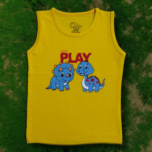 Lets Play Dino Tank Top (Yellow) INF