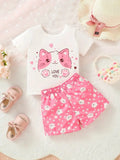 Love You Cat Printed Set